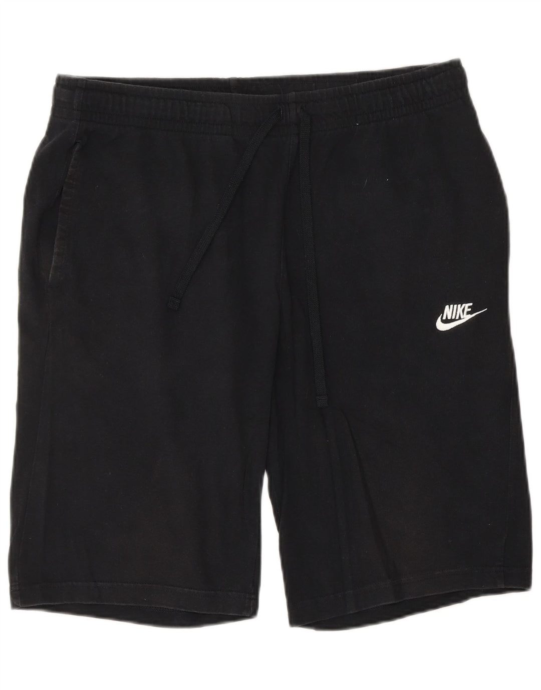 Shorts esportivos masculinos NIKE grandes de algodão preto