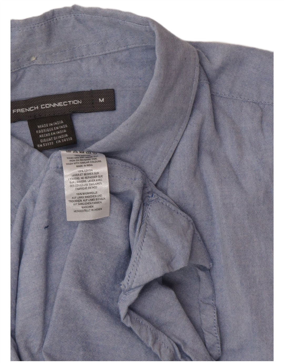 Camisa masculina FRENCH CONNECTION algodão azul médio