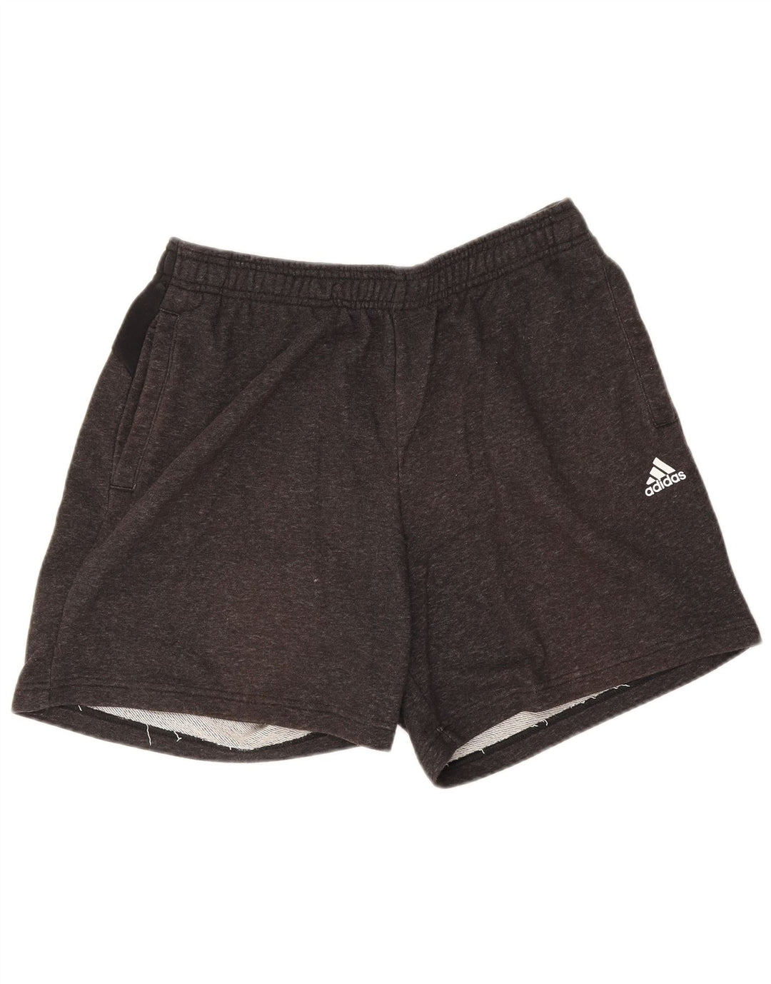 Shorts esportivos masculinos Adidas grande algodão cinza