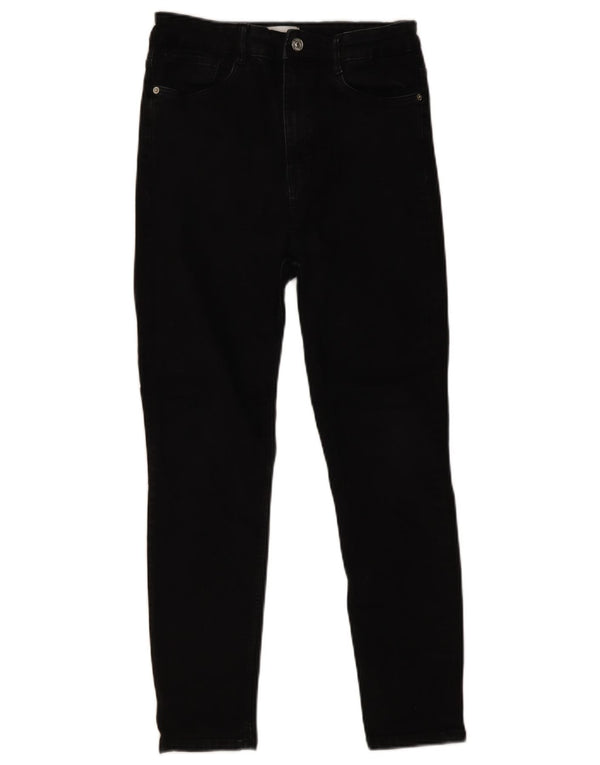 Calça jeans skinny feminina Zara EU 42 grande W32 L26 algodão preto