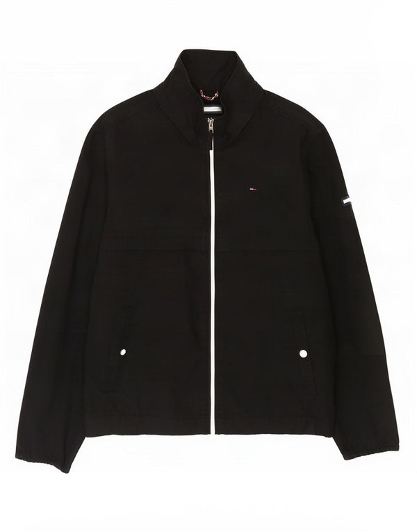 Jaqueta bomber masculina Tommy Hilfiger Reino Unido 40 grande algodão preto