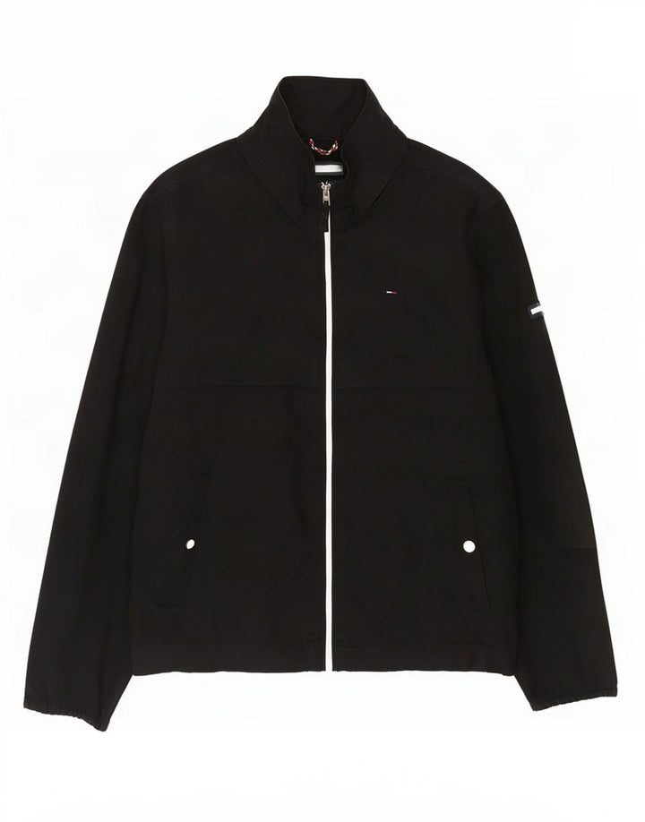 Jaqueta bomber masculina Tommy Hilfiger Reino Unido 40 grande algodão preto