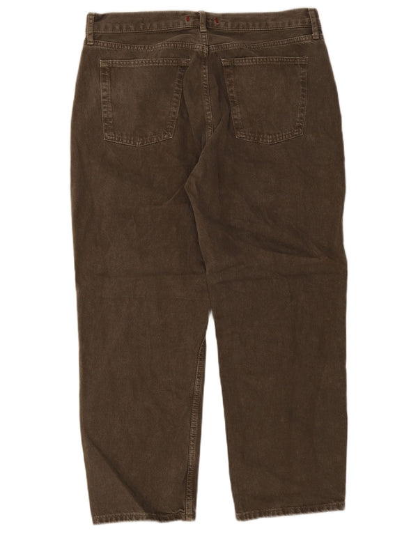 Calça jeans reta feminina Zara EU 46 2XL W36 L26 cáqui