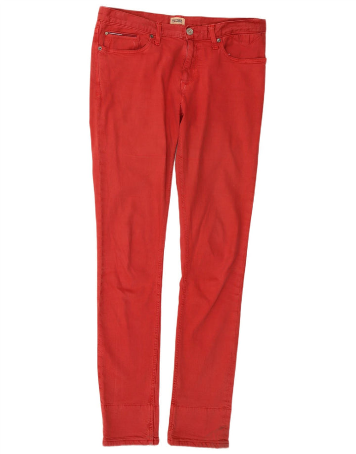 Tommy Hilfiger Masculino Slim Jeans Médio W32 L34 Vermelho