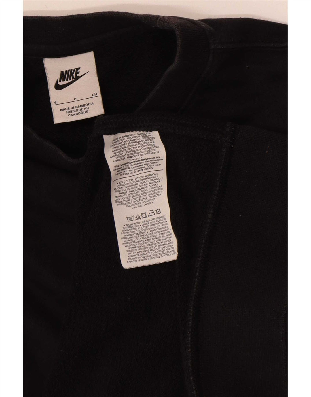Nike moletom masculino jumper pequeno preto algodão esportivo