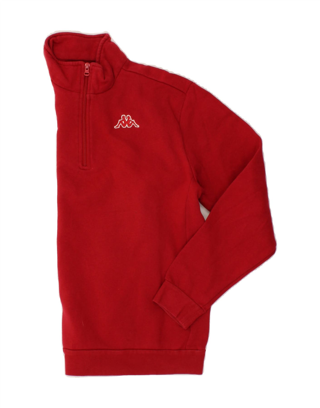 KAPPA Womens Zip Neck Sweatshirt Jumper UK 18 XL Red Cotton Vintage Kappa and Second-Hand Kappa from Messina Hembry 