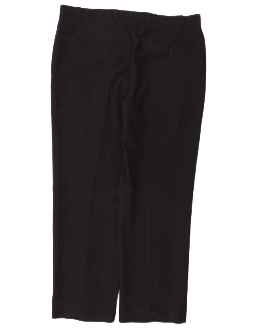 Calça masculina de terno reto sob medida Marks & Spencer W36 L29 azul marinho