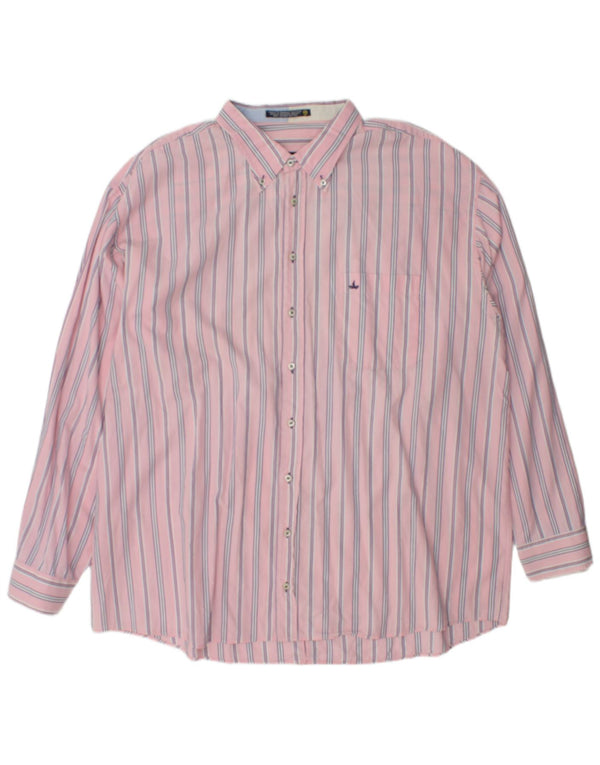 Camisa masculina Navigare 2XL algodão listrado rosa