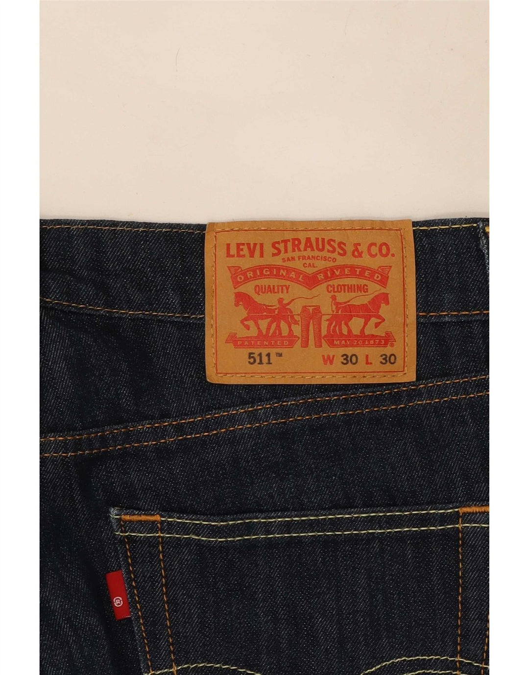 Levi's Masculino 511 Slim Jeans W30 L30 Azul Marinho Algodão