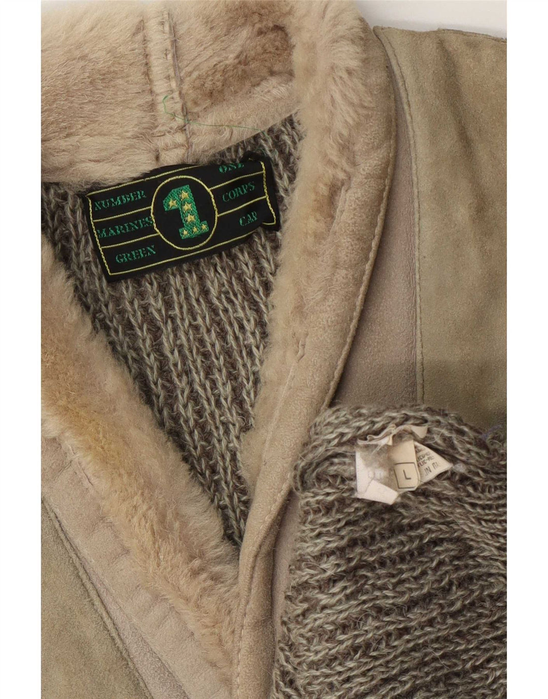 Suéter vintage masculino com gola xale e lã grande em bloco cinza
