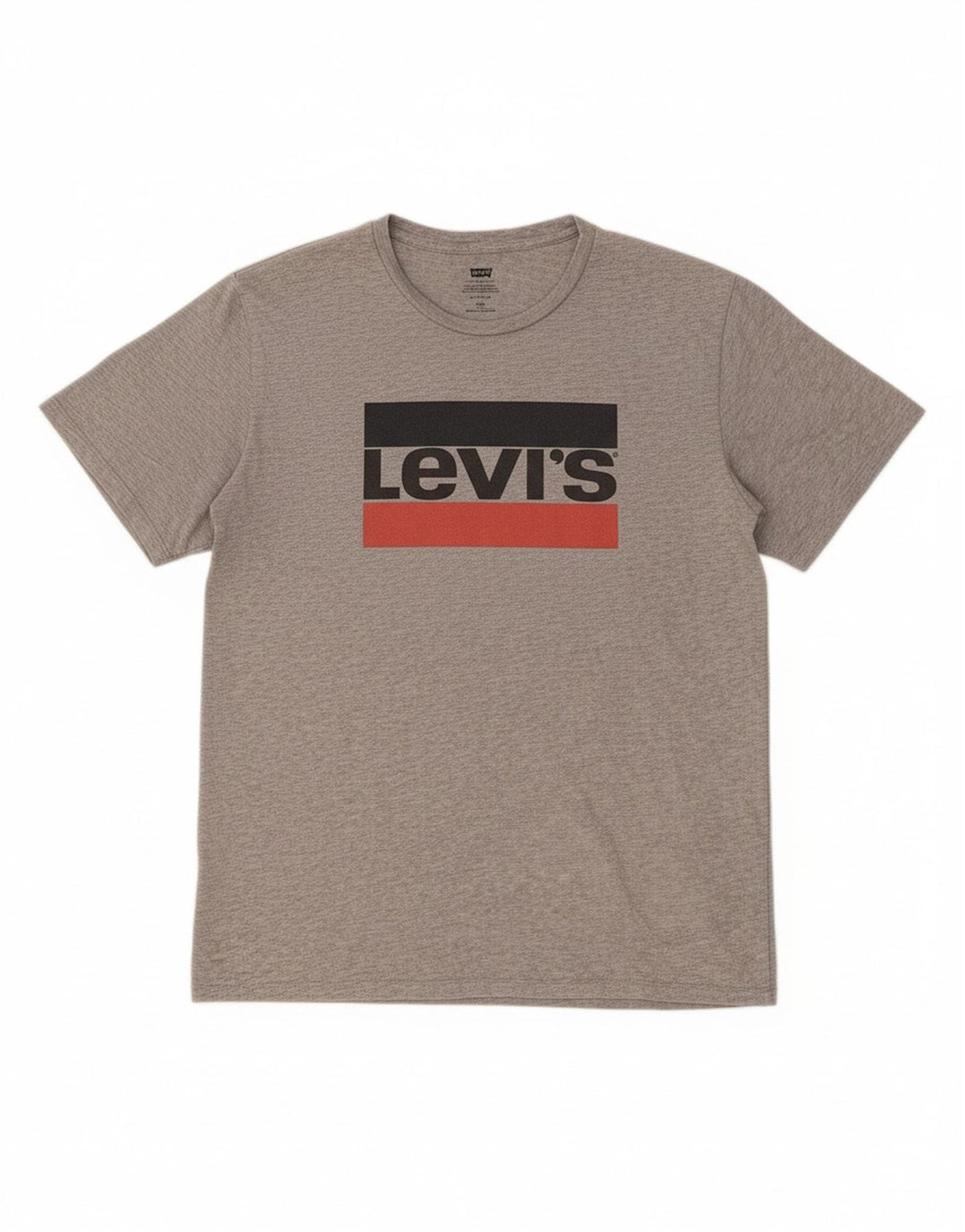 Camiseta gráfica masculina LEVI'S Top 2XL algodão cinza