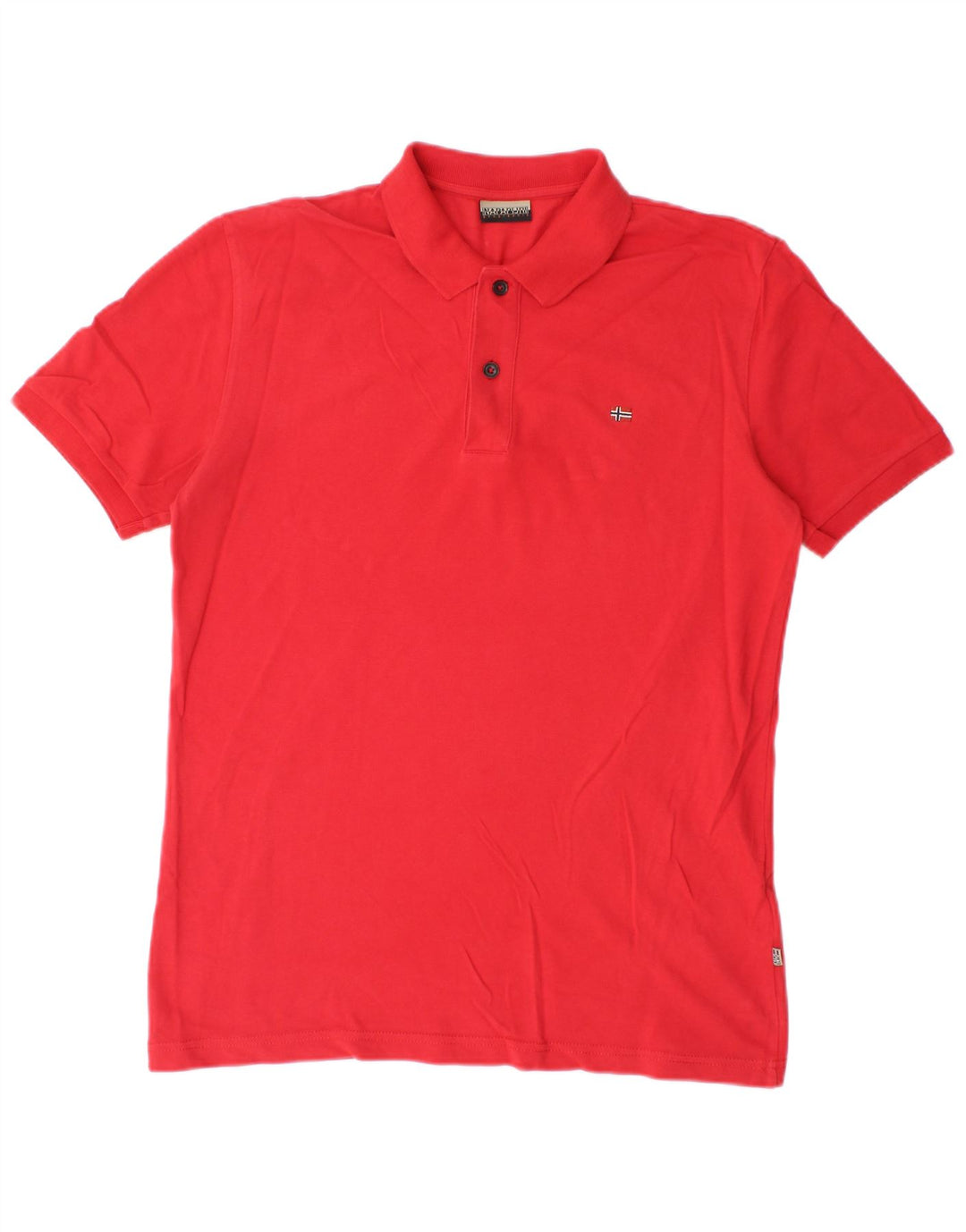 Camisa polo masculina Napapijri médio algodão vermelho