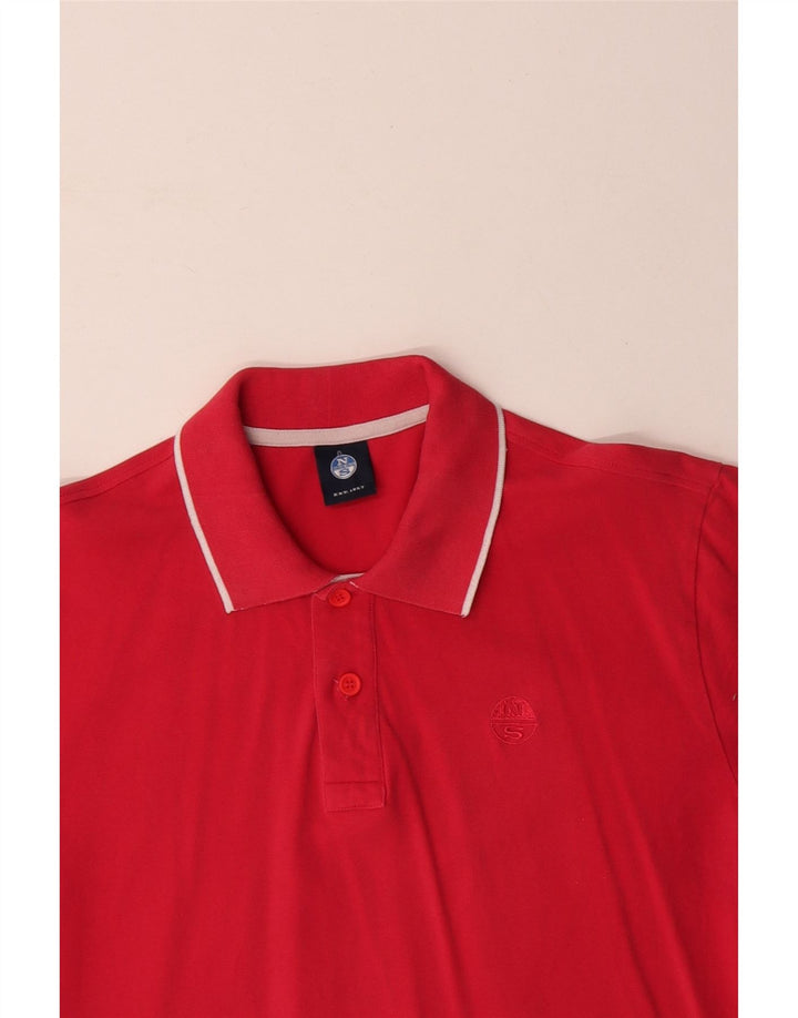 Polo masculino NORTH SAILS médio algodão vermelho
