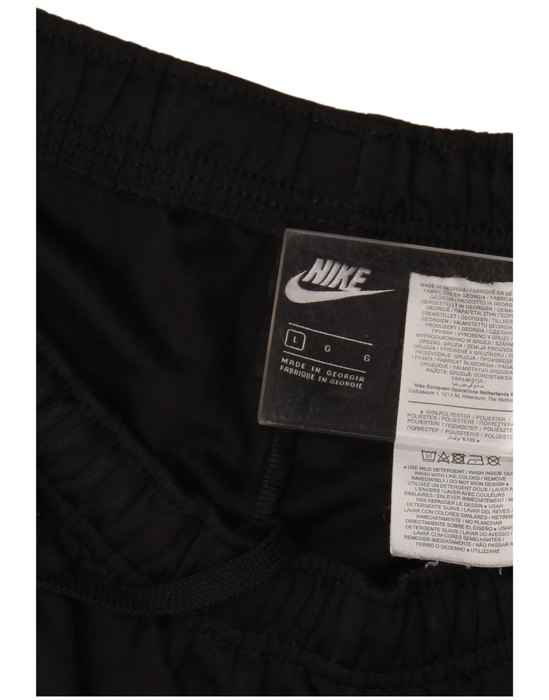 Calça de treino masculina Nike joggers grande poliéster preto