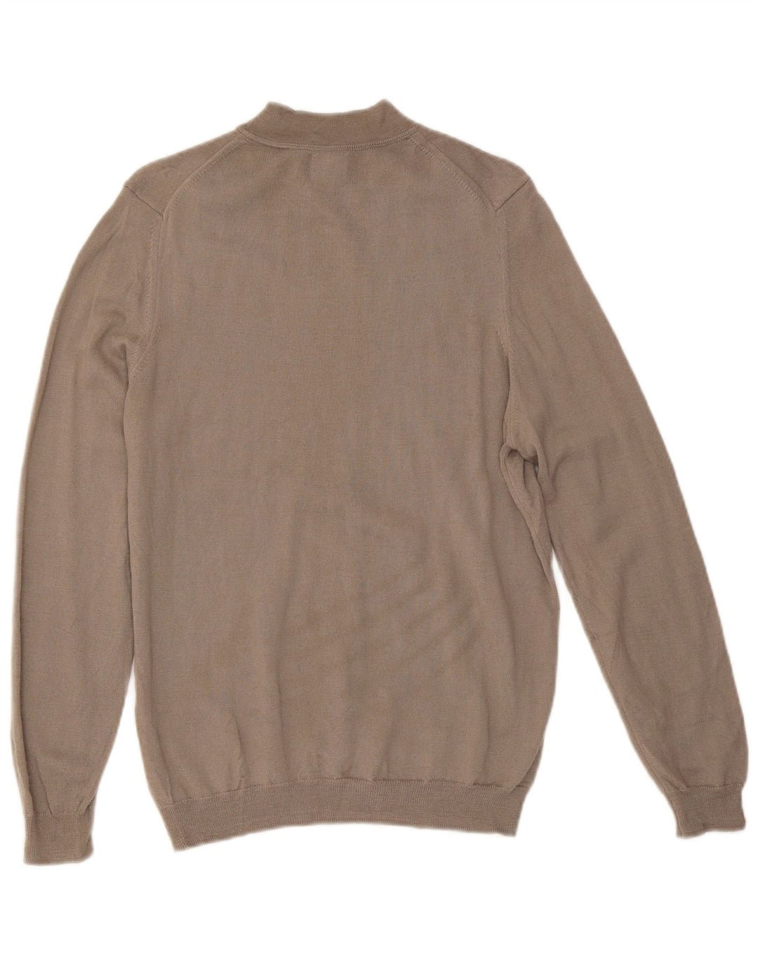 Suéter feminino Zara com gola redonda, Reino Unido 14, marrom médio