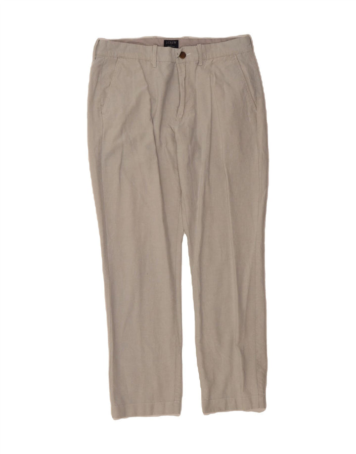 J. CREW Mens Sutton Straight Chino Trousers W31 L30 Grey Cotton Vintage J. Crew and Second-Hand J. Crew from Messina Hembry 