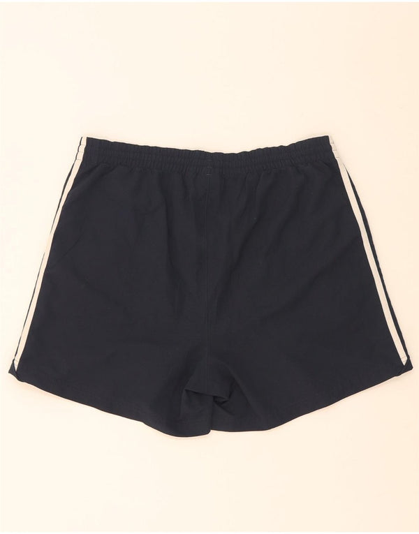 Shorts esportivos masculinos Adidas grandes poliéster azul marinho