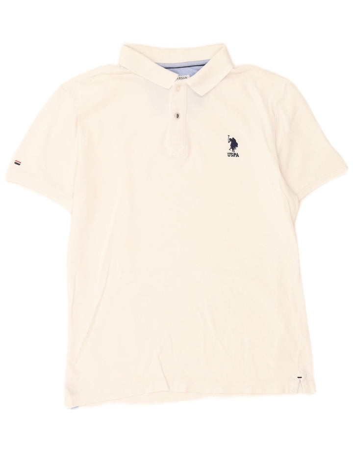 US Polo Assn. Camisa Polo Masculina Média Algodão Branco