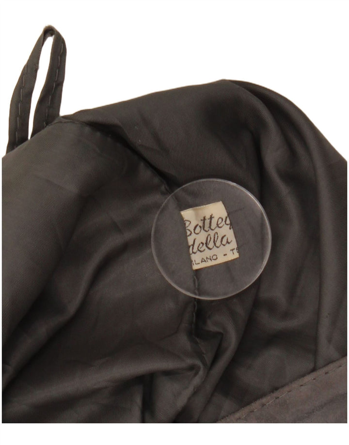 Saia feminina de camurça VINTAGE IT 44 W27 L26 cinza