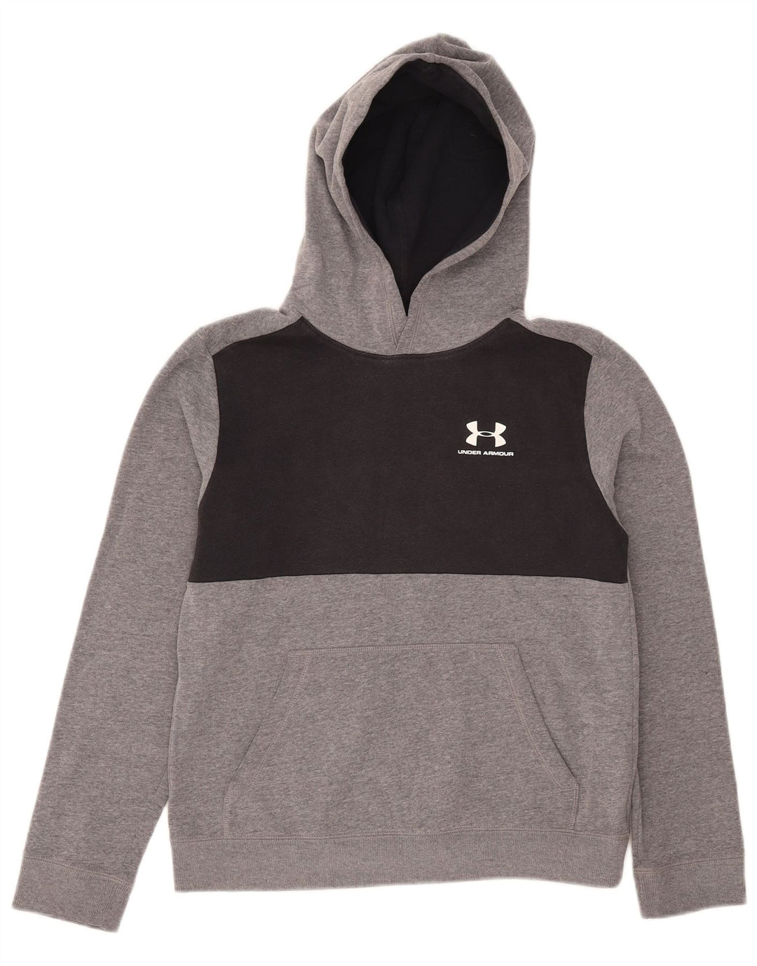 Suéter com capuz UNDER ARMOUR Boys Cold Gear 11-12 anos grande cinza