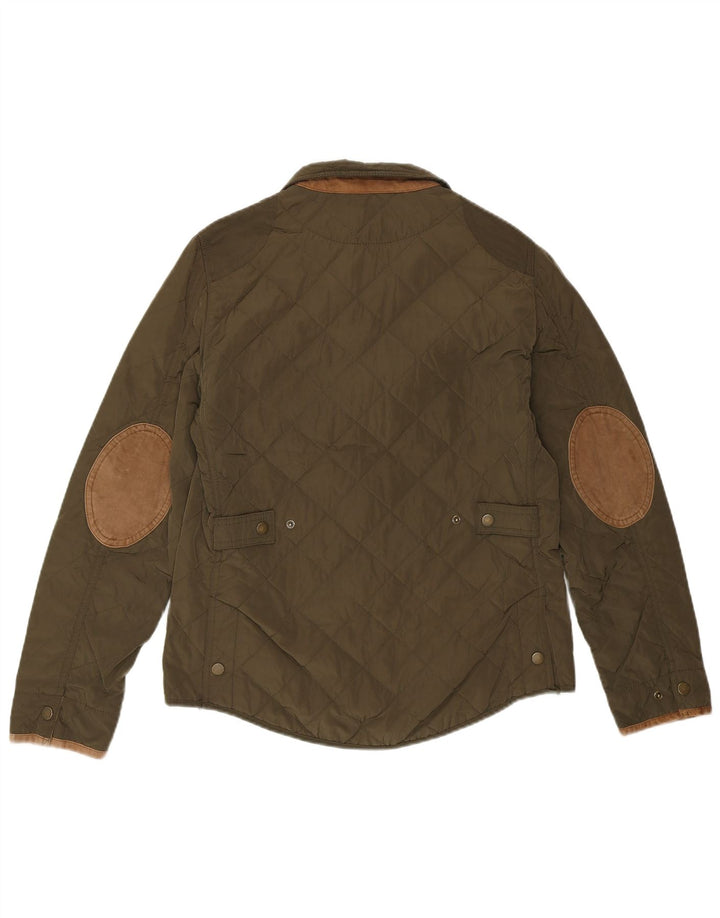 Jaqueta acolchoada feminina Massimo Dutti EU 38 nylon verde médio