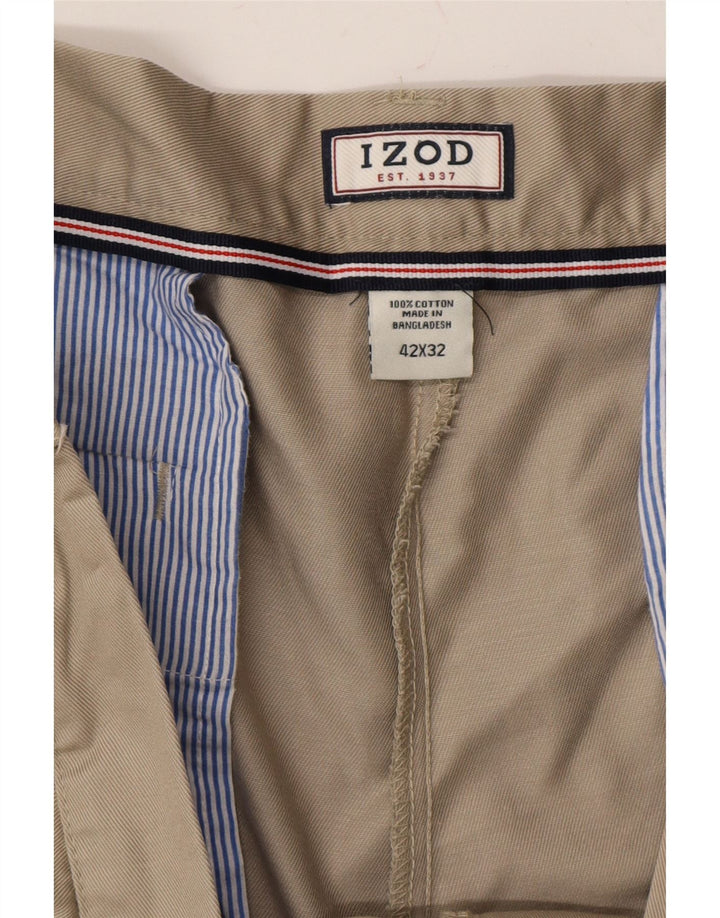 IZOD Mens Pegged Chino Trousers W42 L32 Beige Cotton Vintage Izod and Second-Hand Izod from Messina Hembry 