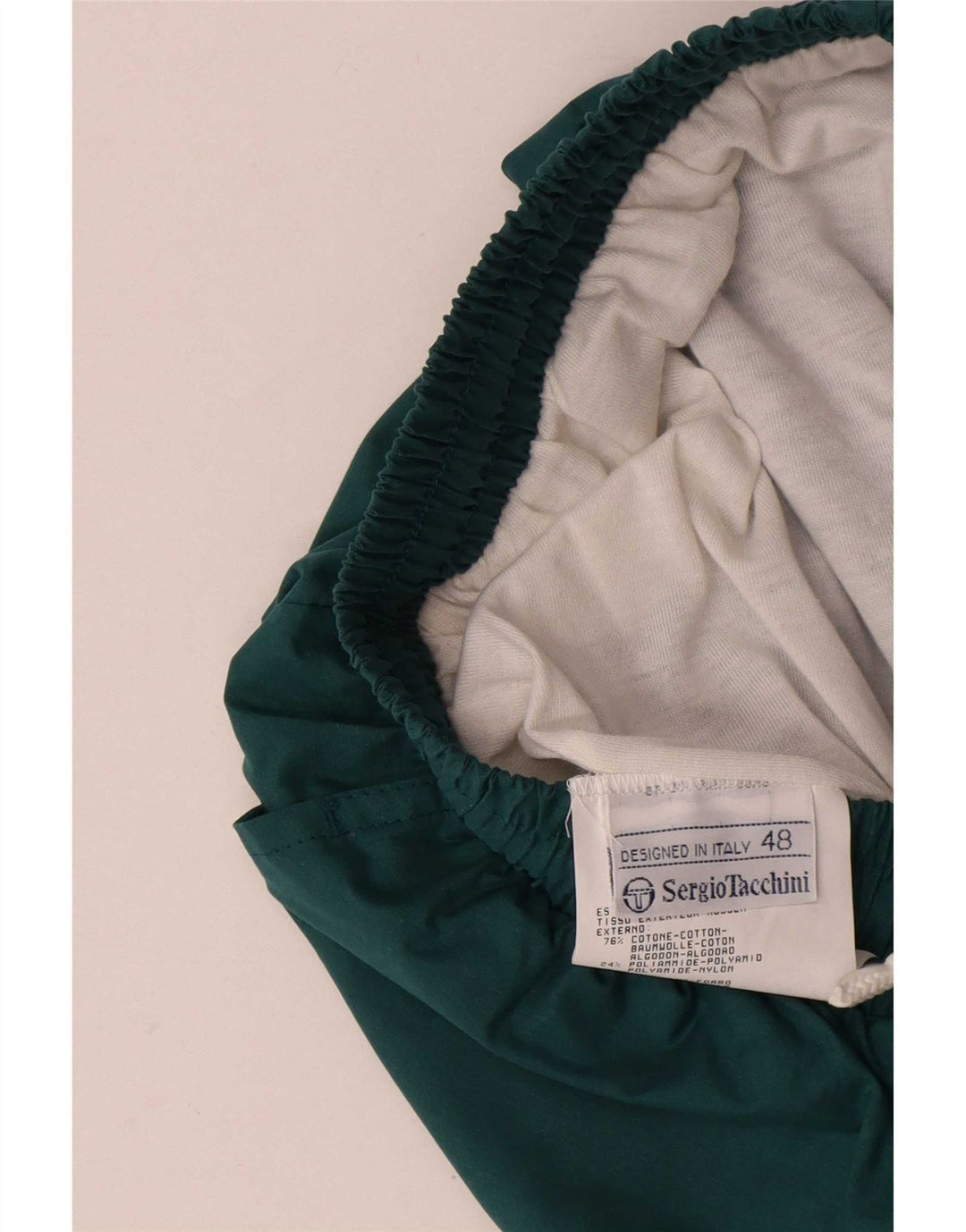 Sergio Tacchini Calça de treino masculina Joggers IT 48 algodão verde médio