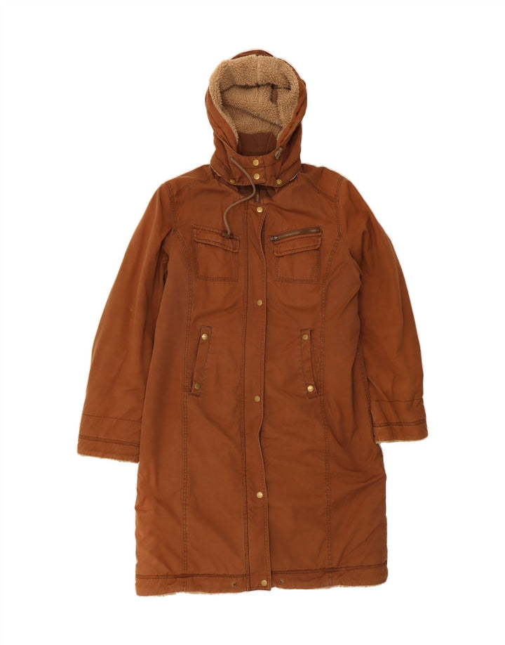 ICHI Womens Hooded Windbreaker Coat UK 18 XL Brown Cotton Vintage Ichi and Second-Hand Ichi from Messina Hembry 