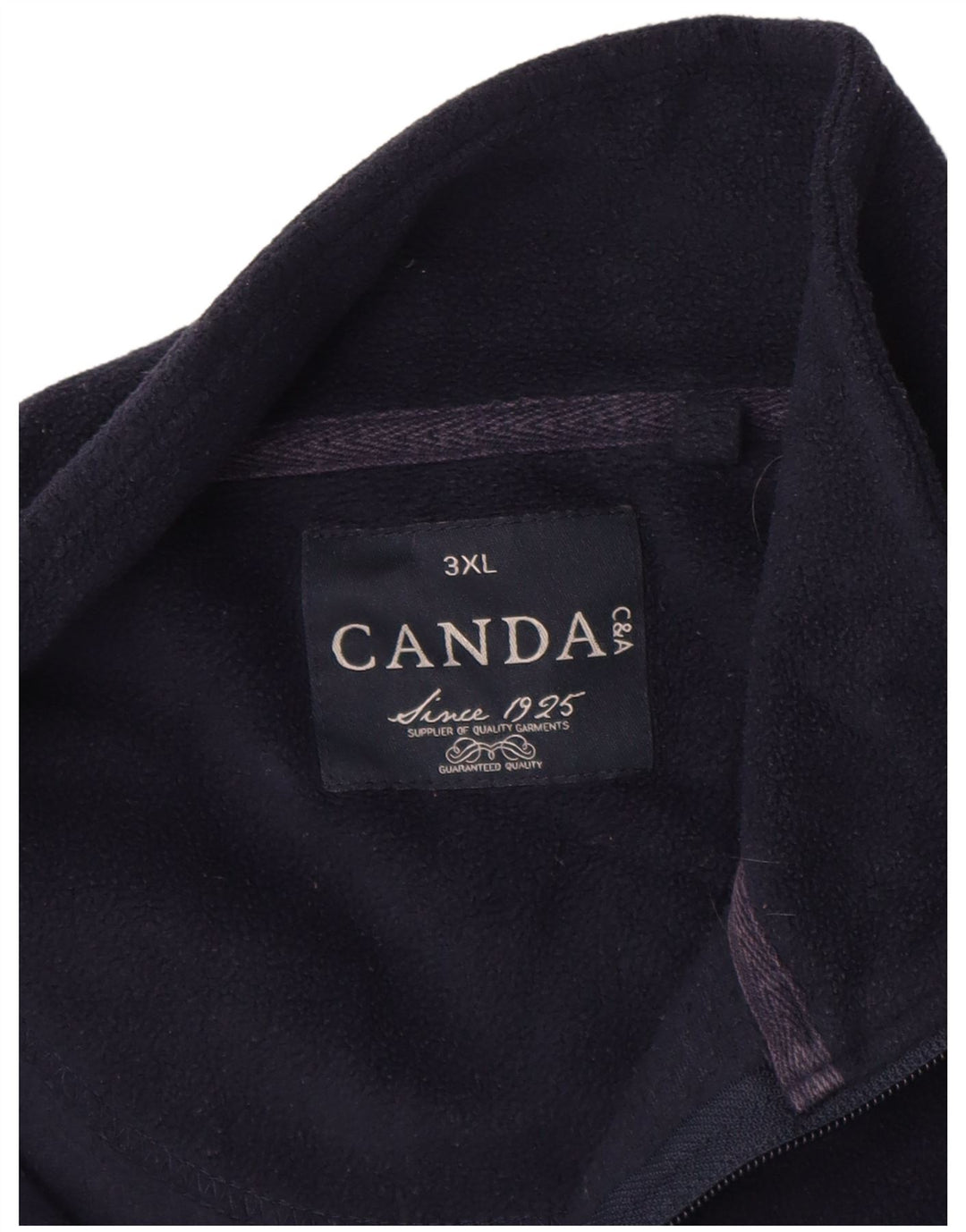 Suéter de lã masculino Canda com zíper e gola 3XL azul marinho
