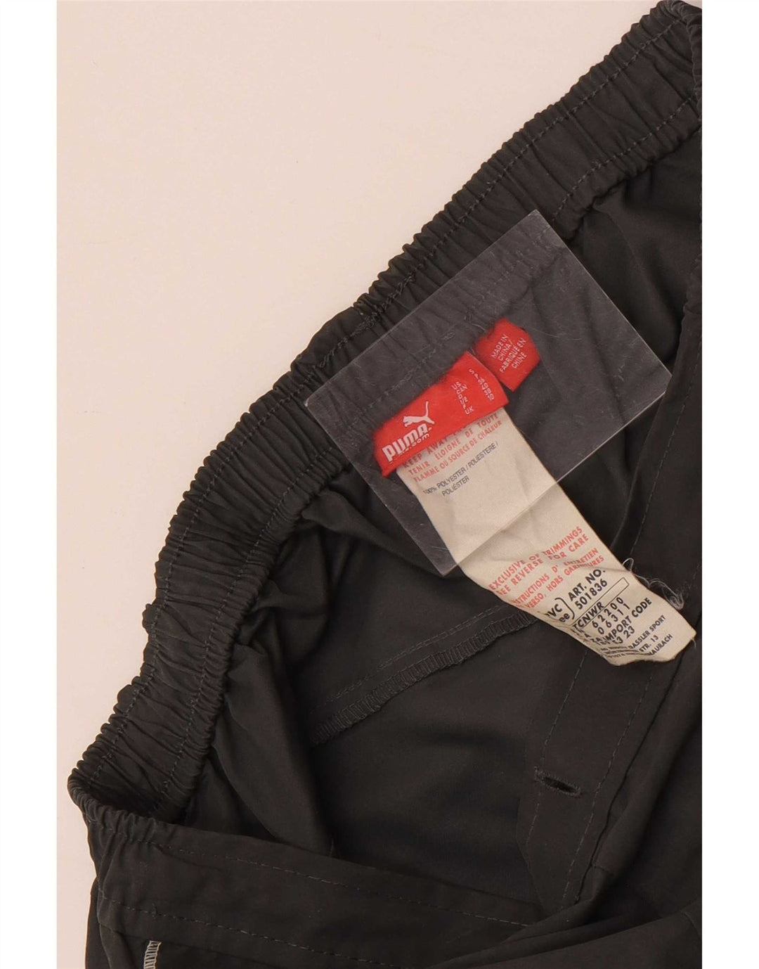 Calça de treino feminina Puma UK 10 poliéster cinza pequeno