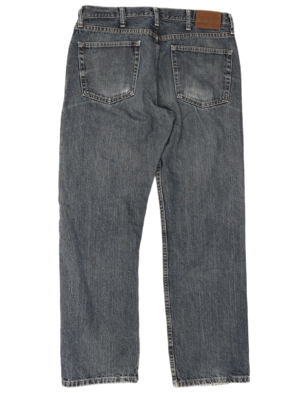 Wrangler Mens Distressed Regular Fit Jeans retos W34 L29 algodão azul