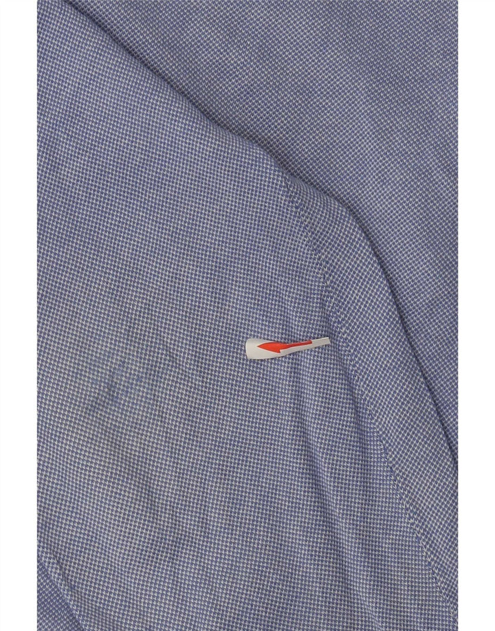 Suéter masculino Massimo Dutti com decote em V grande algodão azul