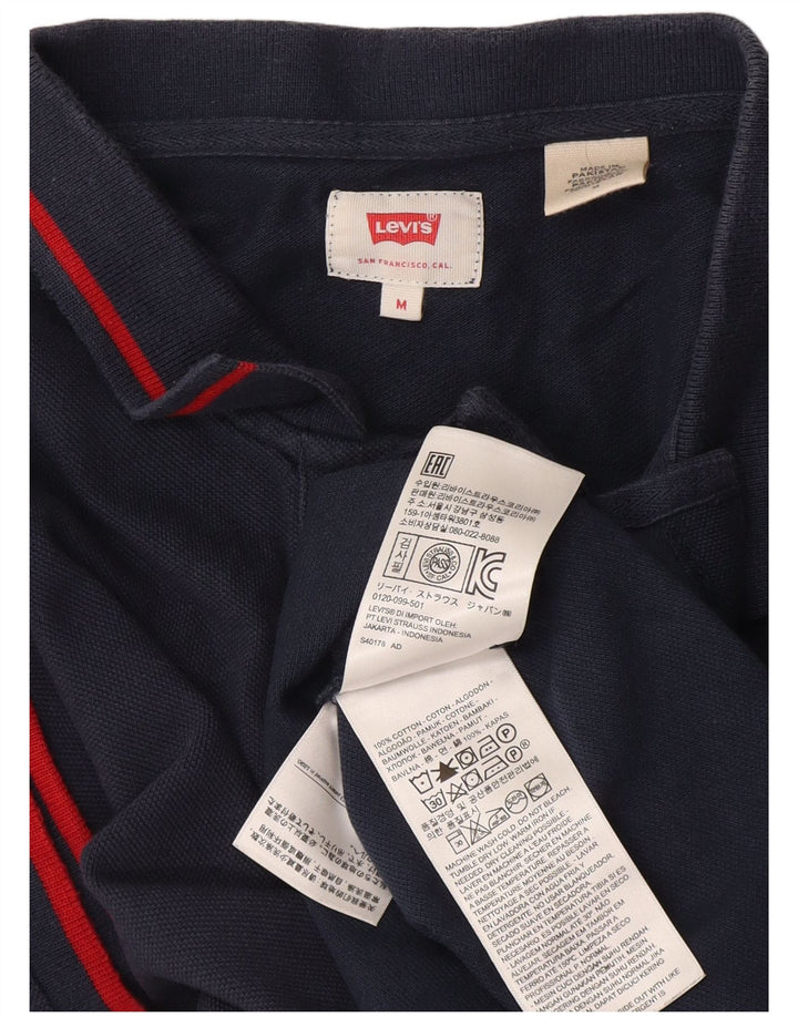 Camisa polo masculina Levi's de algodão azul marinho médio