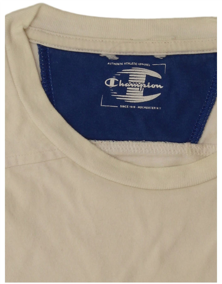 Camiseta gráfica masculina CHAMPION Top médio branco