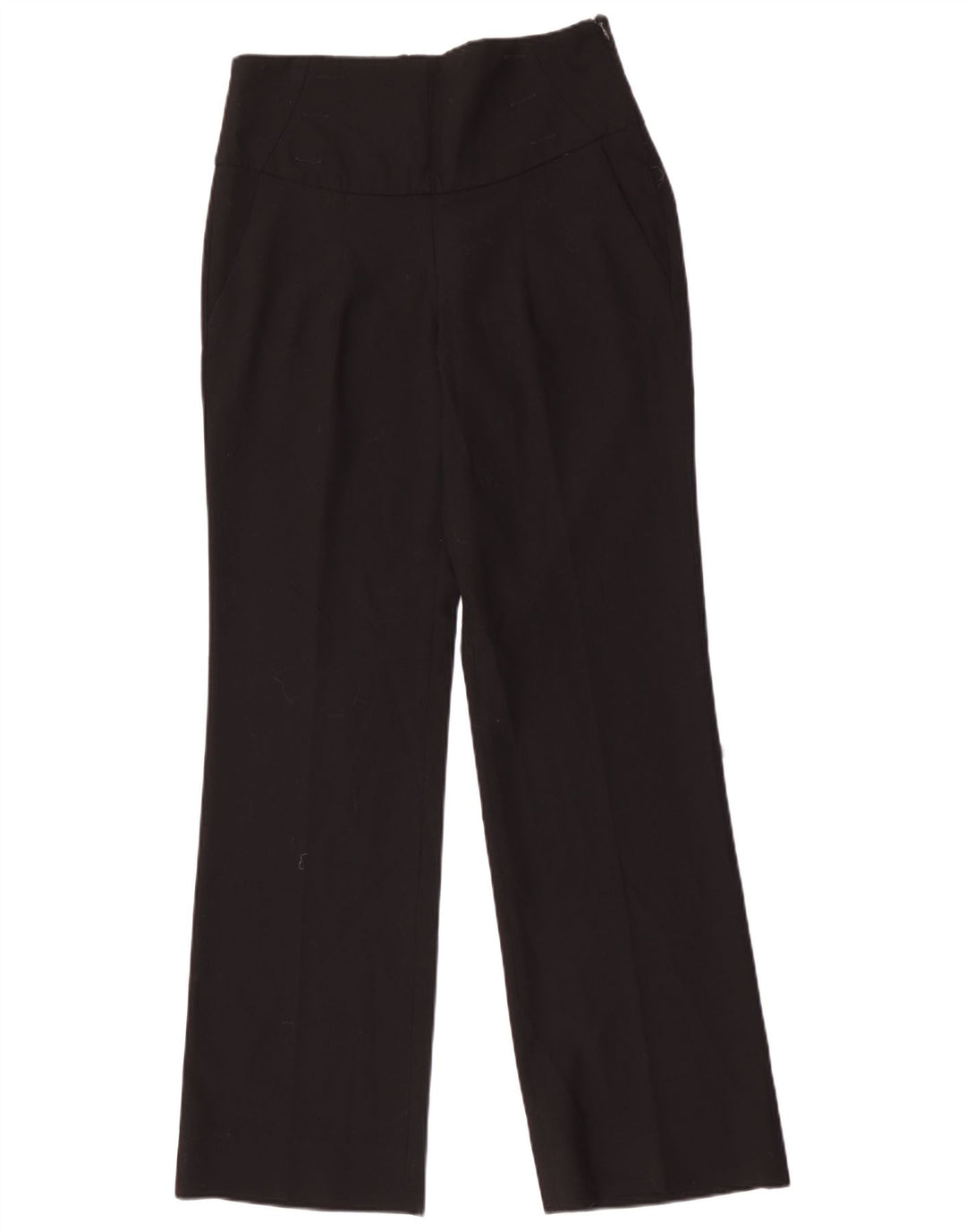 Zara Calça feminina reta casual média W28 L32 preta