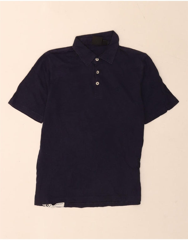 Camisa polo masculina Volcom 13-14 anos grande algodão azul marinho