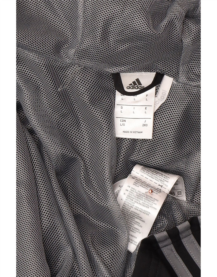 ADIDAS Mens Climacool Hooded Tracksuit Top Jaqueta Grande Poliéster Preto