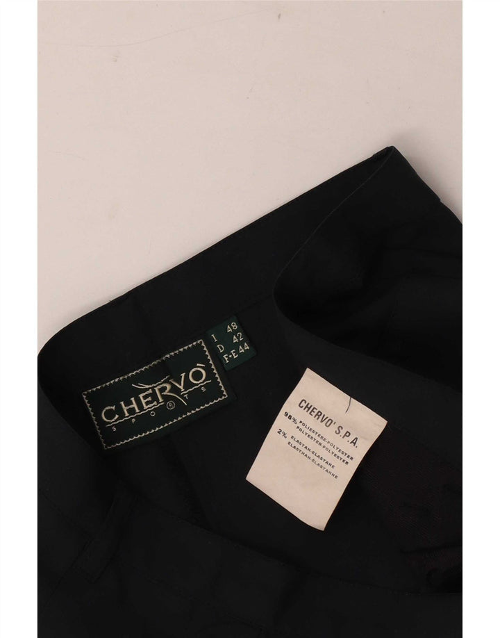 Calça feminina reta casual Chervo W30 L32 poliéster preto