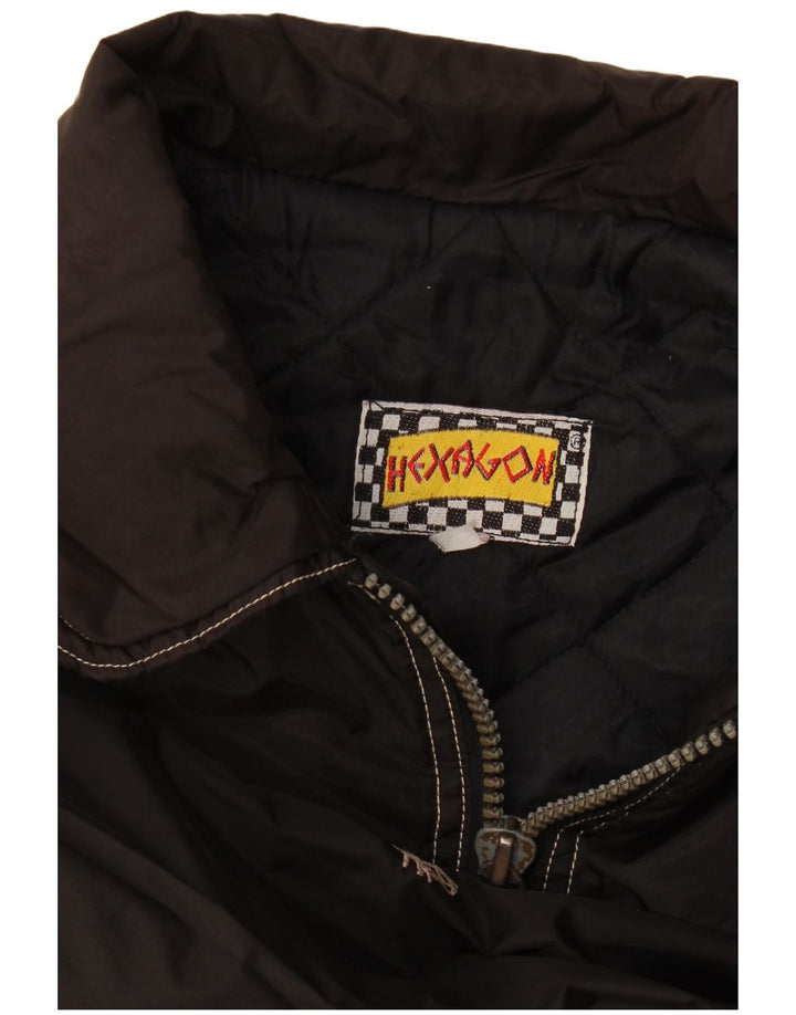 Jaqueta bomber masculina vintage UK 42 XL preta
