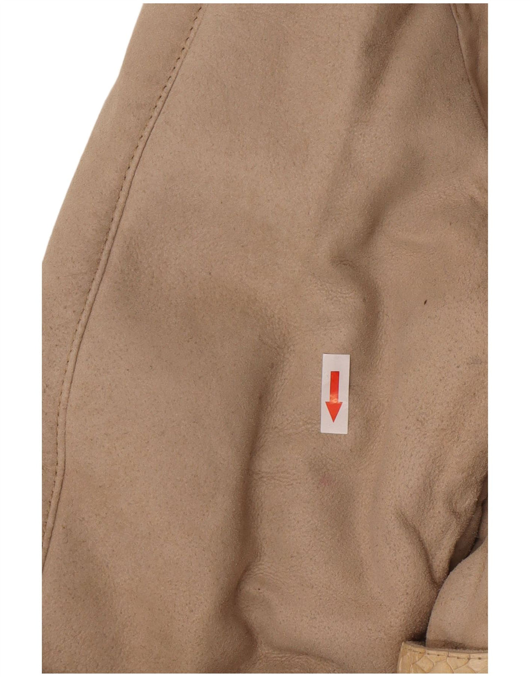 Casaco feminino vintage de shearling UK 14 Shearling bege médio