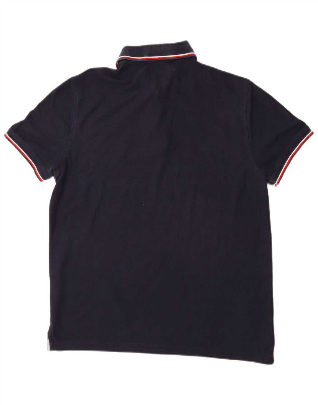 Camisa polo masculina Tommy Hilfiger média algodão azul marinho