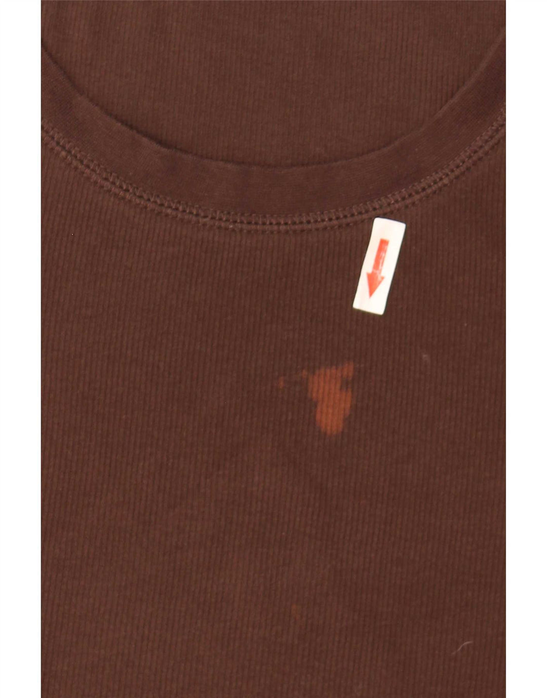 Top feminino Zara manga comprida UK 8 pequeno marrom