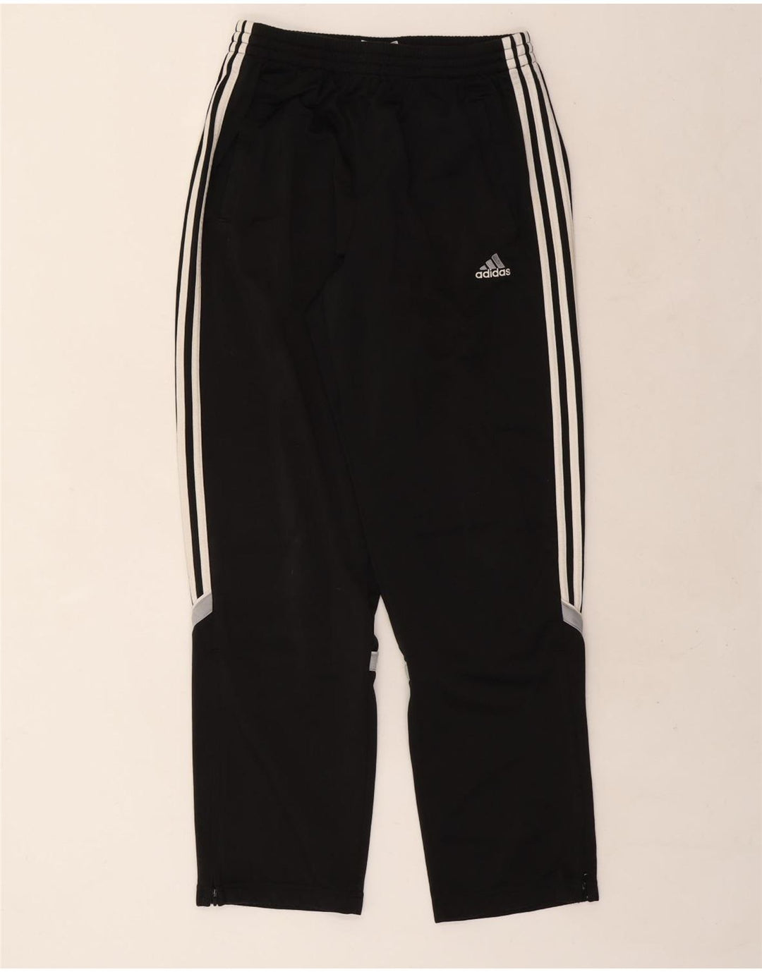 Calças de treino masculinas ADIDAS UK 38/40 poliéster preto médio