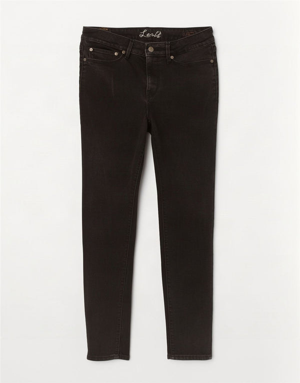 Jeans skinny feminino Levi's W32 L32 algodão preto