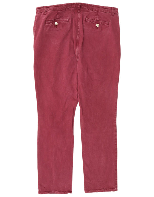 Calças femininas Marks & Spencer Per Una Chino Reino Unido 18 XL W36 L29 Borgonha