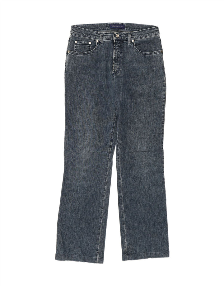 Jeans retos femininos Trussardi W31 L29 algodão azul