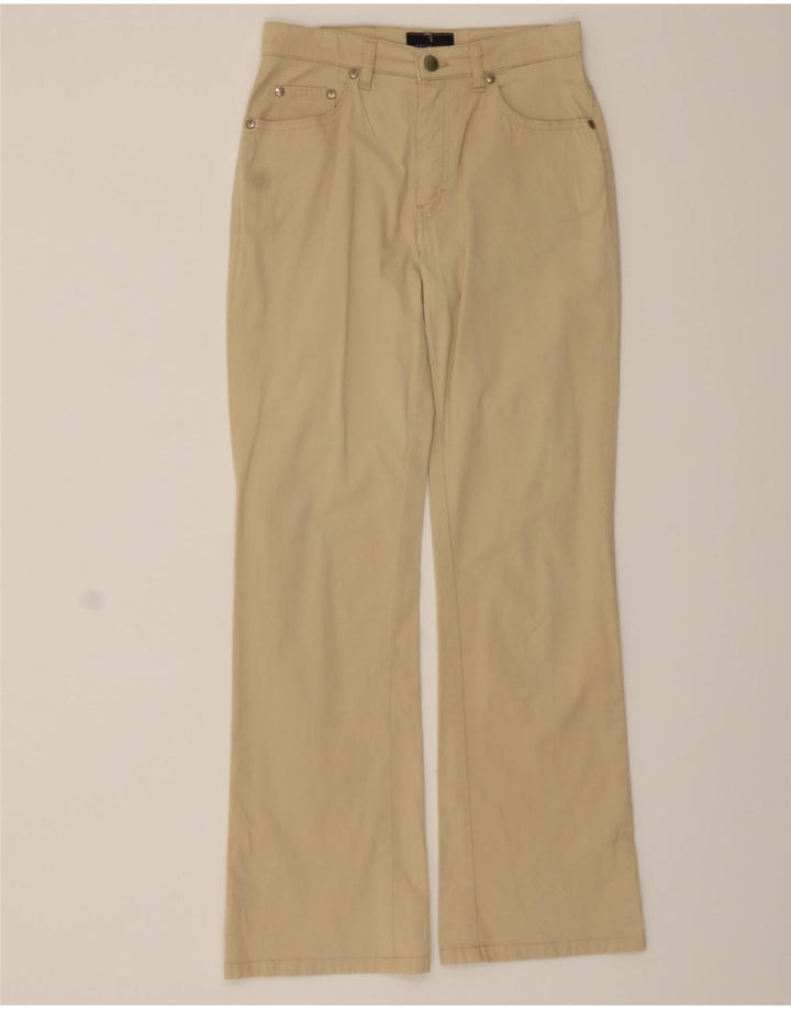 TRUSSARDI Womens Bootcut Casual Trousers W24 L26 Beige Cotton Vintage Trussardi and Second-Hand Trussardi from Messina Hembry 