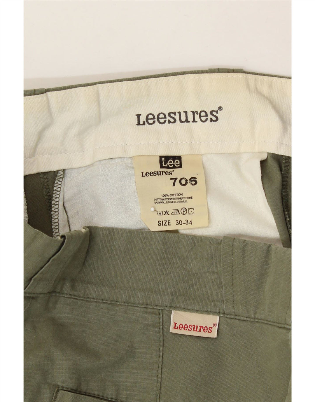 LEE Womens Straight Chino Trousers W30 L28 Green Cotton Vintage Lee and Second-Hand Lee from Messina Hembry 