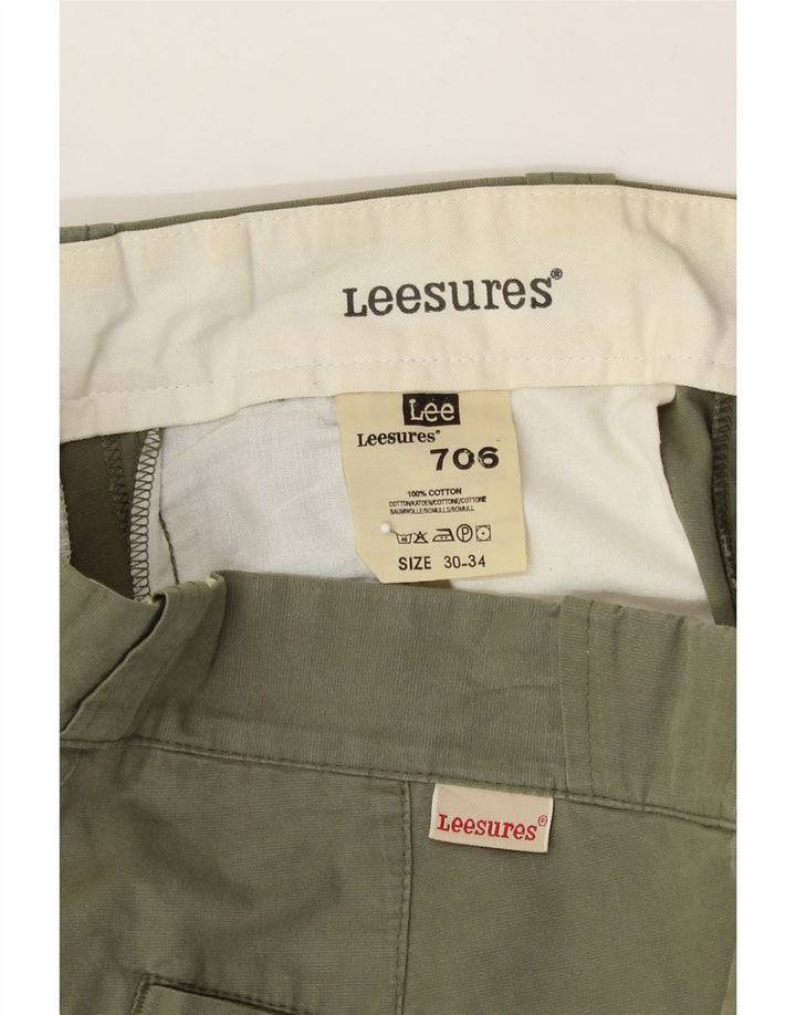 LEE Womens Straight Chino Trousers W30 L28 Green Cotton Vintage Lee and Second-Hand Lee from Messina Hembry 