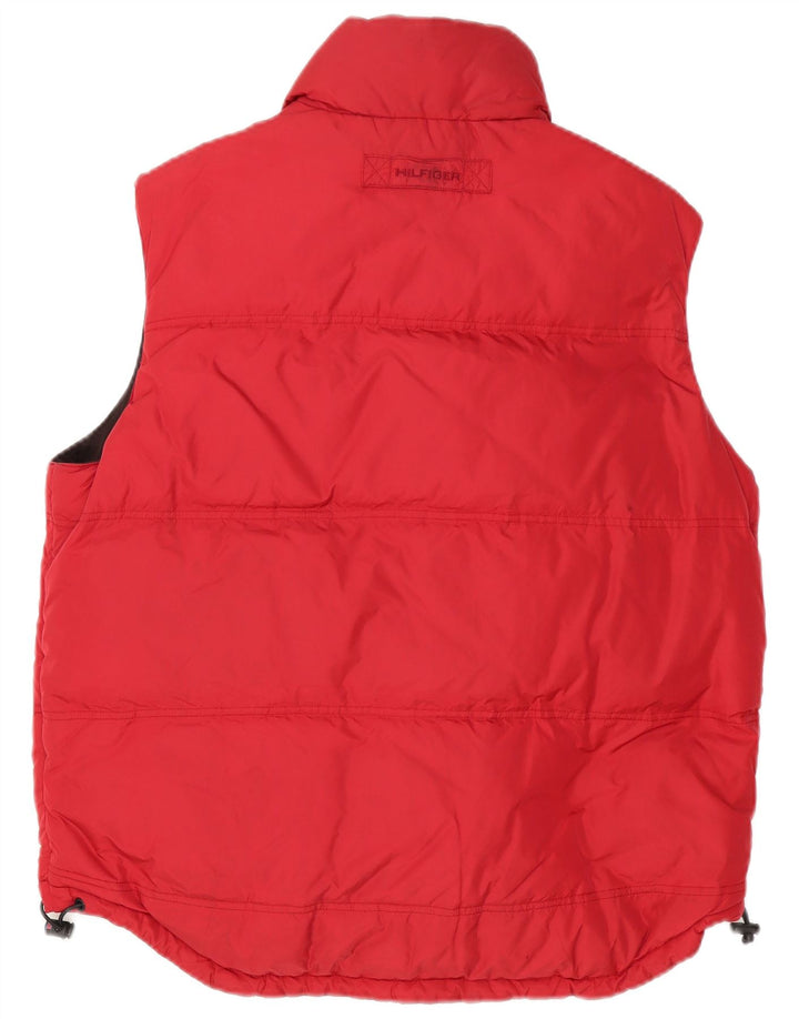 Colete acolchoado reversível masculino Tommy Hilfiger UK 38 poliéster vermelho médio